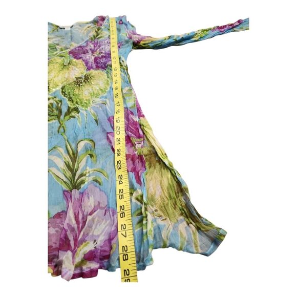 Queenspark Coverup 100% Silk Rhinestones Sz (12) US 8 Stretchy Quiet Luxury Sun - Picture 5 of 10